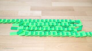 COLORFUL Dominoes! | Oddly Satisfying Domino Screen Link
