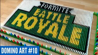 FORTNITE BATTLE ROYALE ART MADE FROM 9,100 DOMINOES | Domino Art #10