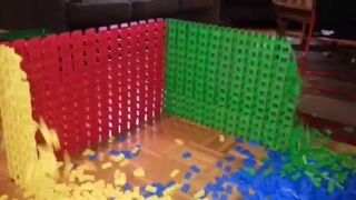 Domino square wall! (2800 dominoes)