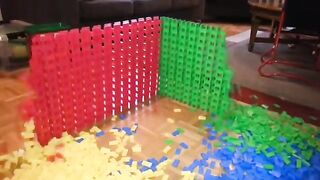 Domino square wall! (2800 dominoes)