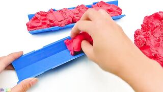 Satisfying Video | How To Make Rainbow Hexagonal Shape With Kinetic Sand Cutting ASMR | Zon Zon