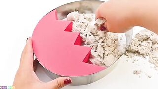 Satisfying Video | How To Make Rainbow Kinder Joy Eggs With Kinetic Sand Cutting ASMR | Zon Zon