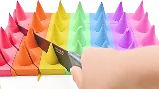 Satisfying Video | How To Make Spike Board With Kinetic Sand Cutting ASMR | Zon Zon