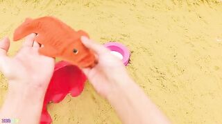 Satisfying Video | How To Make Fish on Sand With Kinetic Sand & Slime Cutting ASMR | Zon Zon