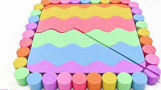 Satisfying Video | How To Make Wavy Birthday Cake With Kinetic Sand Cutting ASMR | Zon Zon