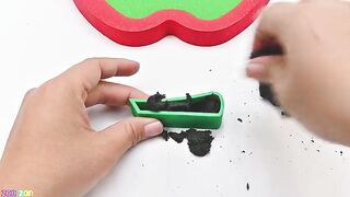 Satisfying Video | How To Make Milk Bottle has Glasses With Kinetic Sand Cutting ASMR | Zon Zon