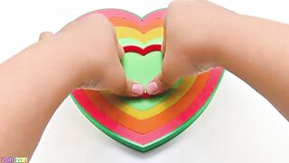 Satisfying Video | How To Make Rainbow Foot from Kinetic Sand & Nail Polish Cutting ASMR | Zon Zon