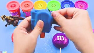 Satisfying Video | How To Make Ice Cream Glitter from M&M Candy Cutting ASMR | Zon Zon