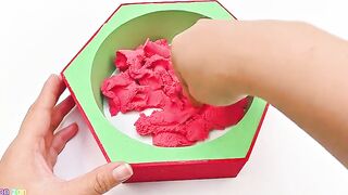 Satisfying Video | How To Make Hexagon Birthday Cake from Kinetic Sand Cutting ASMR | Zon Zon