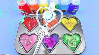 Satisfying Video | How To Make Glitter Heart Lollipop with Color Tray Heart Cutting ASMR | Zon Zon
