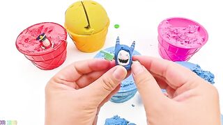 Satisfying Video | How To Make Pig Ice Cream Cup from Kinetic Sand Cutting ASMR | Zon Zon