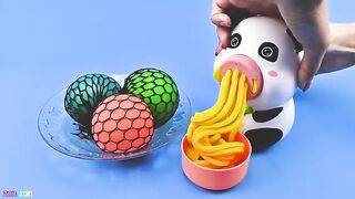 Satisfying Video | How To Make Noodles with Machine Panda Kinetic Sand Cutting ASMR | Zon Zon