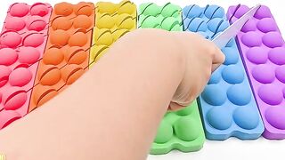 Satisfying Video | How To Make Rainbow Many Hemispheres from Kinetic Sand Cutting ASMR | Zon Zon