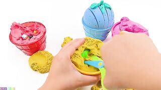 Satisfying Video | How To Make Ice Cream Cup from Kinetic Sand Cutting ASMR | Zon Zon